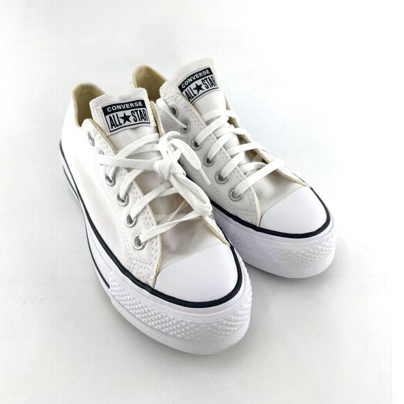 Converse Women's White Chuck Taylor All Star Lift Platform Canvas Shoe Size 6 - Picture 4 of 11